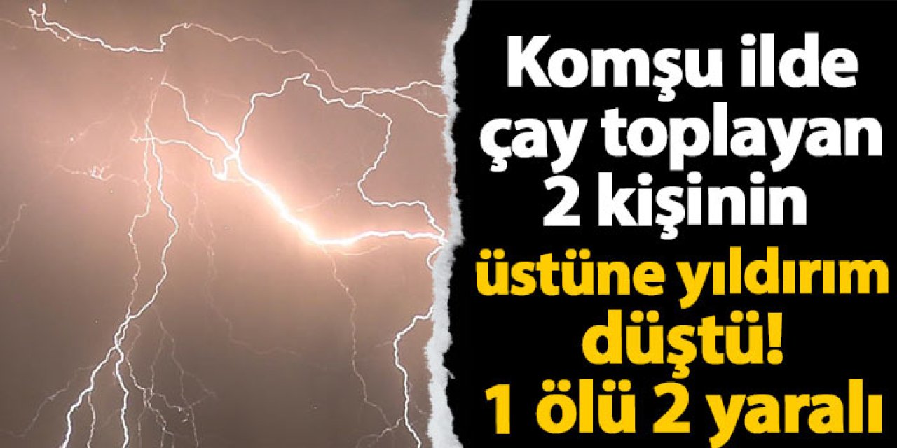 Rize'de çay toplayan 2 kişinin üstüne yıldırım düştü! 1 ölü 1 yaralı