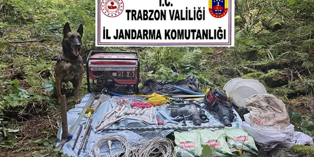 Trabzon'da definecilere operasyon! Kilolarca patlayıcı ele geçirildi