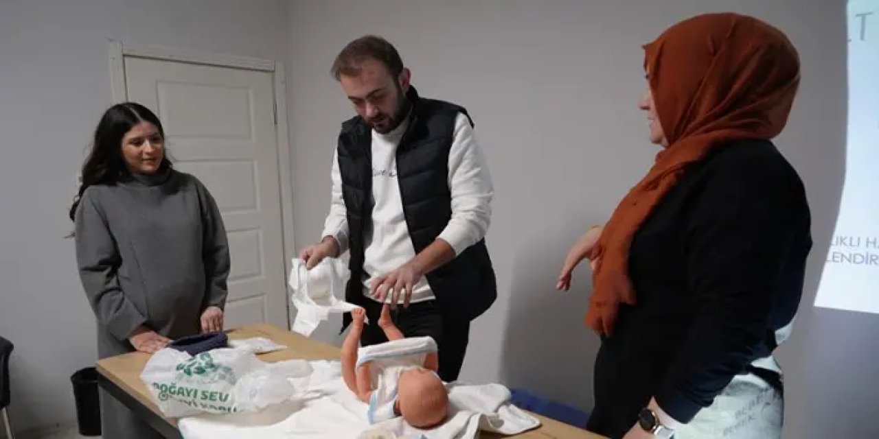 Samsun’da gebe okulunda babaların zorlu sınavı