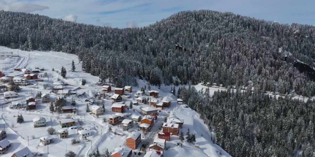 Giresun'da Kulakkaya Yaylası kış manzaralarıyla mest ediyor