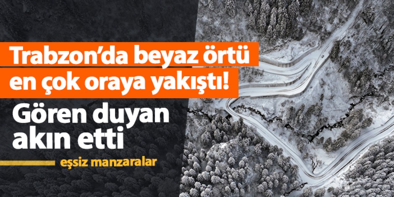 Trabzon'da beyaz örtü en çok oraya yakıştı! Gören duyan akın etti