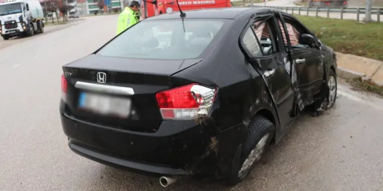 Samsun Havza’da yağmur kanalına düşen araçta 3 kişi yaralandı