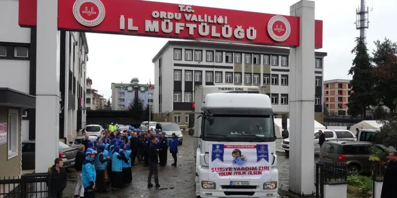 Ordu’dan Halep’e 4 tır insani yardım malzemesi gönderildi!