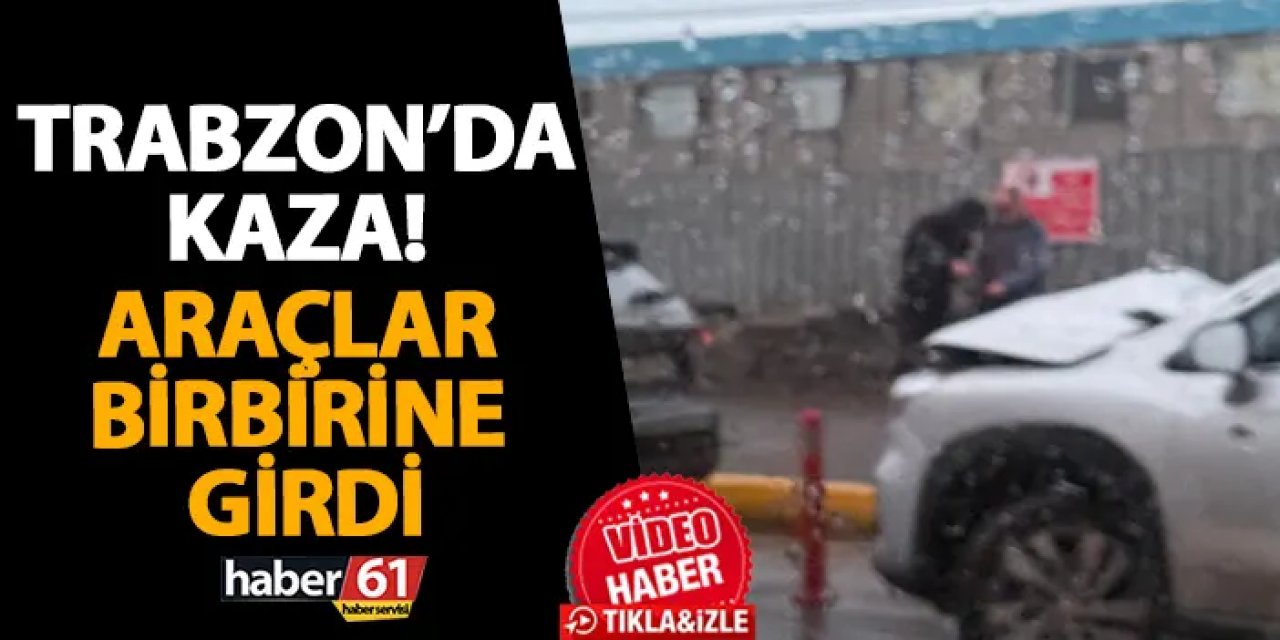Trabzon Çömlekçi’de iki araç çarpıştı: Trafik kısa süre aksadı