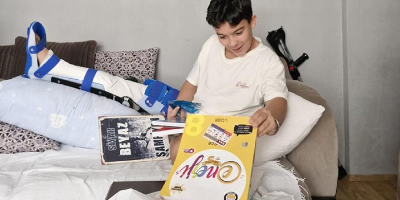 Samsun’da sakatlanan LGS öğrencisine hem eğitim hem moral desteği