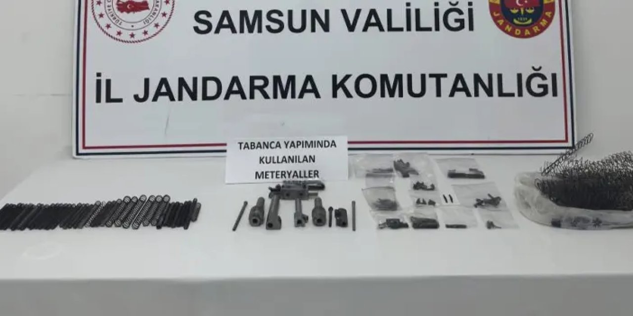Samsun’da jandarmadan kaçak silah imalathanesine baskın