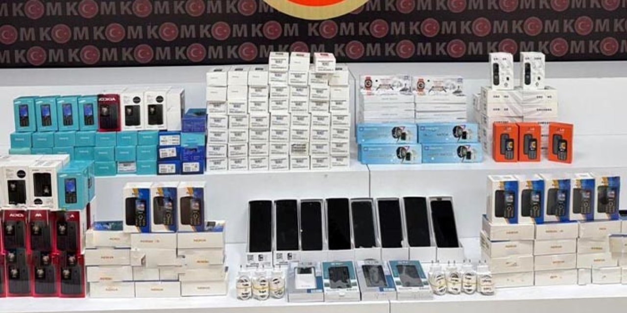 Ordu’da 500 bin TL’lik kaçak telefon operasyonu