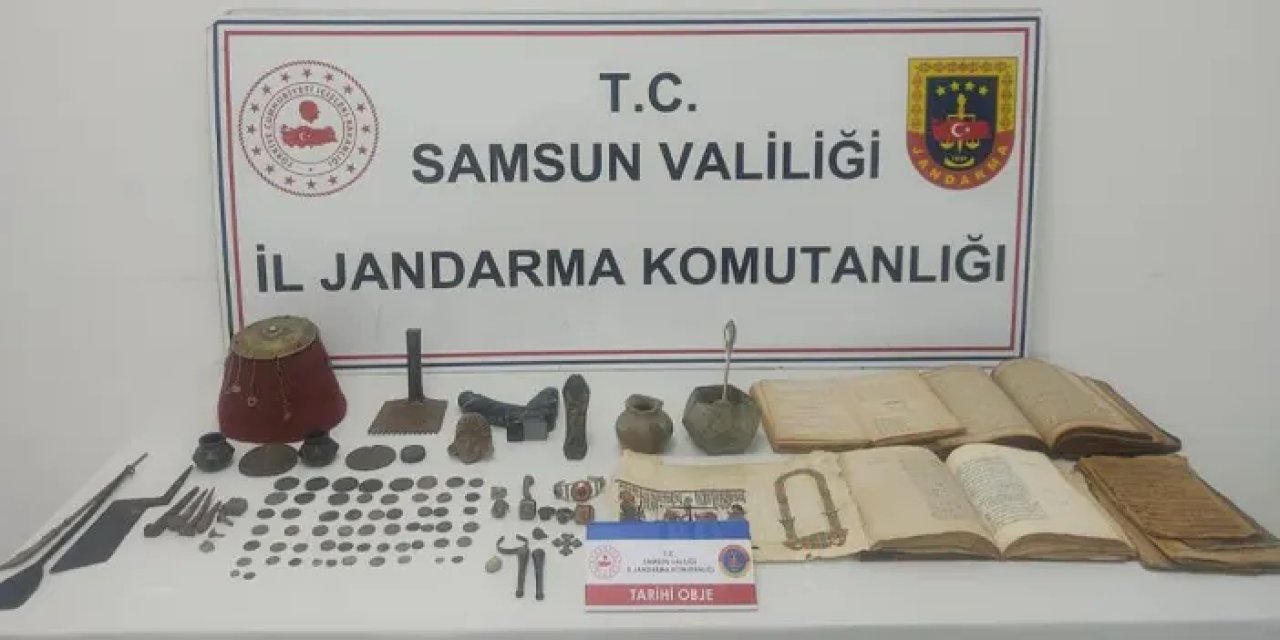 Samsun’da jandarmadan operasyon! Tarihi eser ele geçirildi