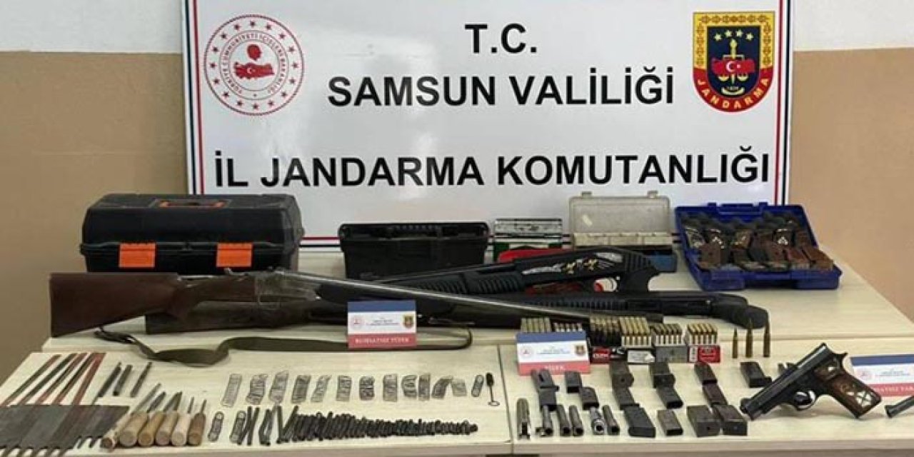 Samsun’da kaçak silah imalathanesine baskın!