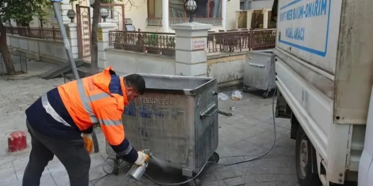 Samsun’da çöp konteynerlerine yapılan bakım ile tasarruf ediliyor