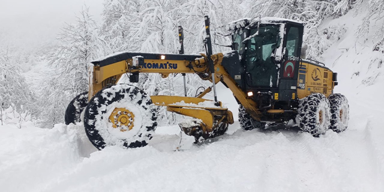 Rize’de kar esareti: 67 köy yolu ulaşıma kapandı