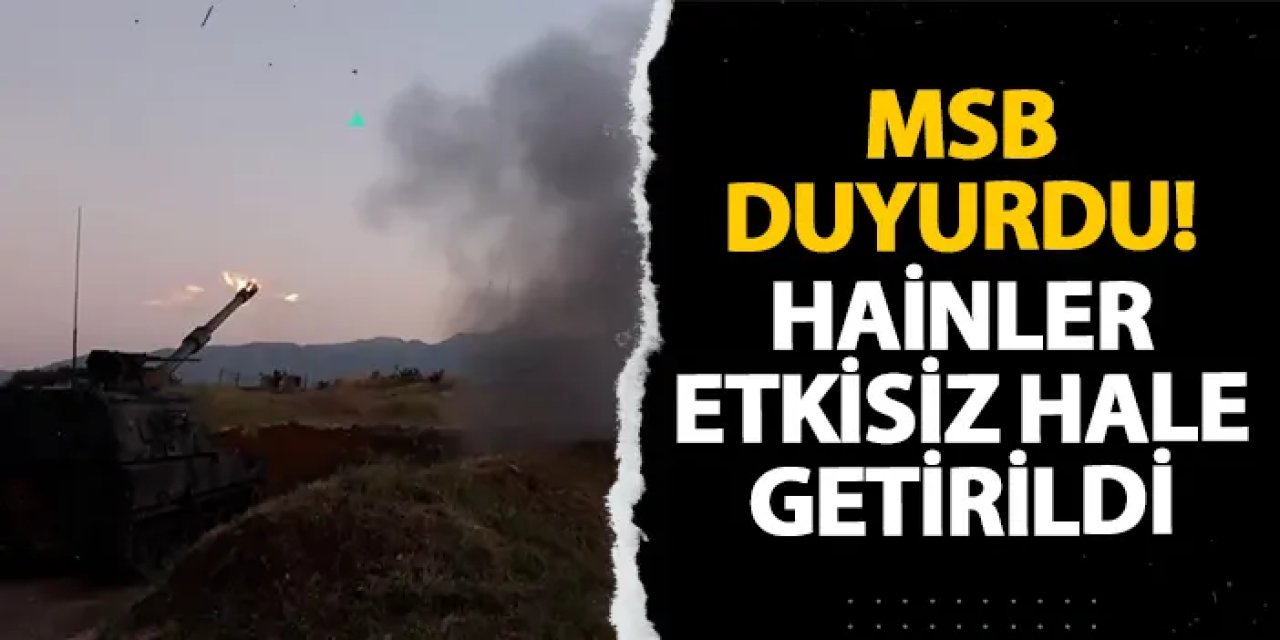 MSB duyurdu! Hainler etkisiz hale getirildi
