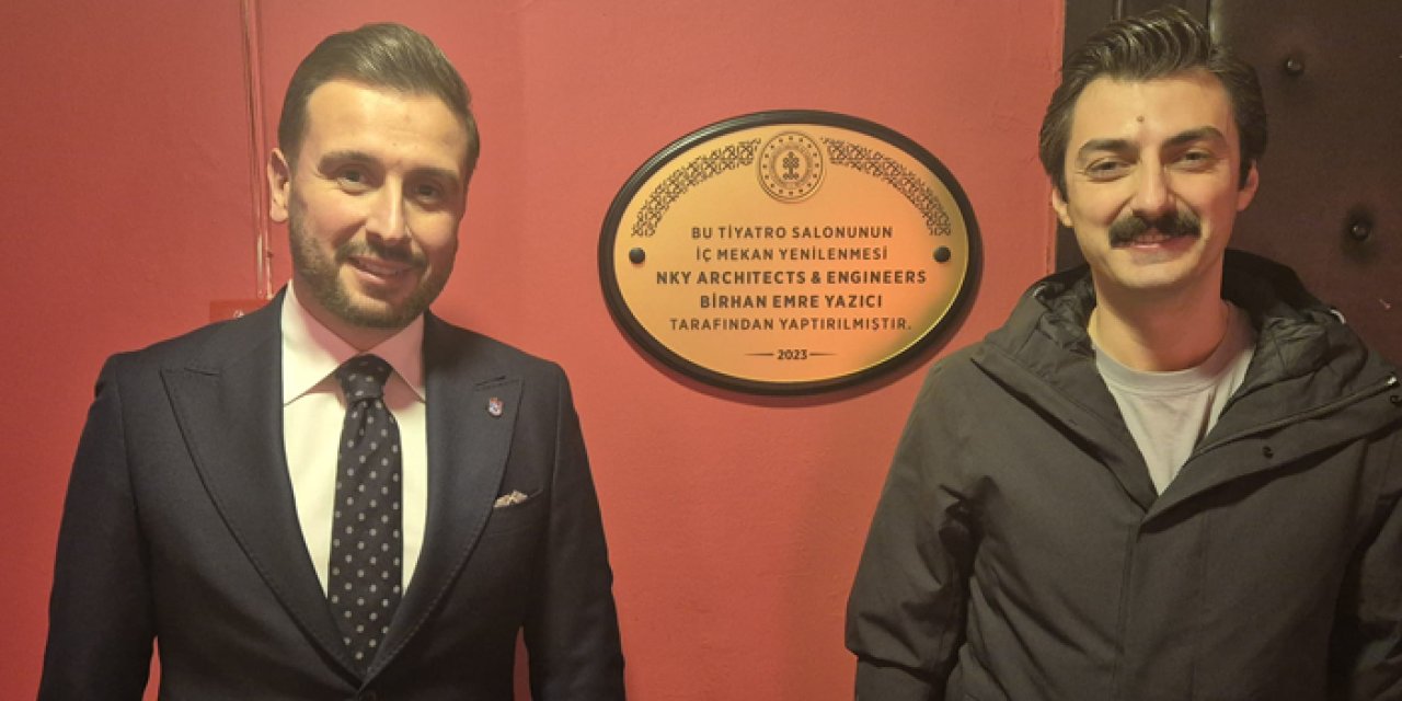 Trabzonsporlu yönetici Birhan Emre Yazıcı'dan Trabzon Devlet Tiyatrosu'na ziyaret