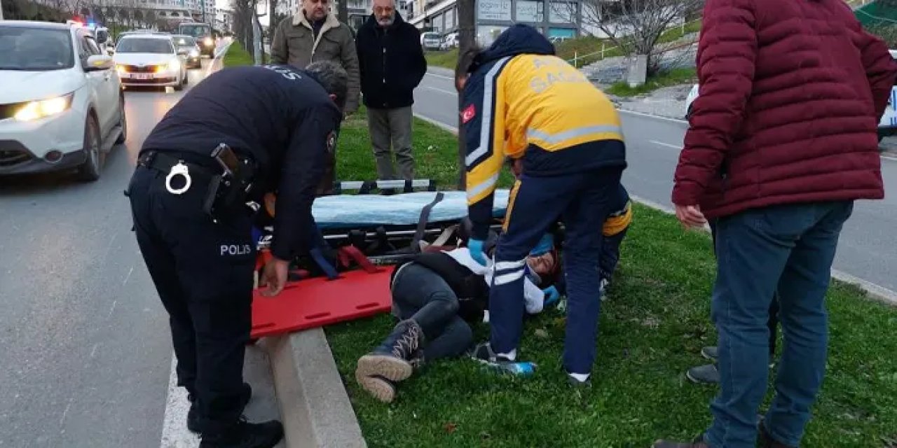 Samsun’da sağlık çalışanı hastanelik oldu! Motosikleti ile kazaya karıştı