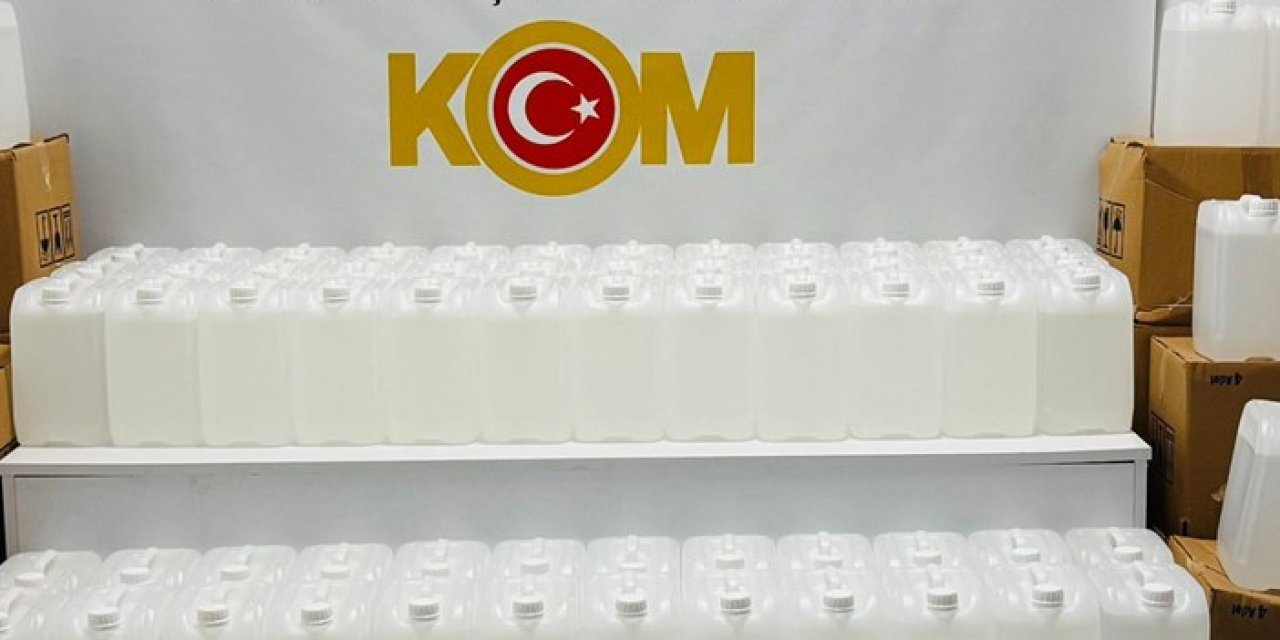 Samsun'da 1 ton etil alkol ele geçirildi