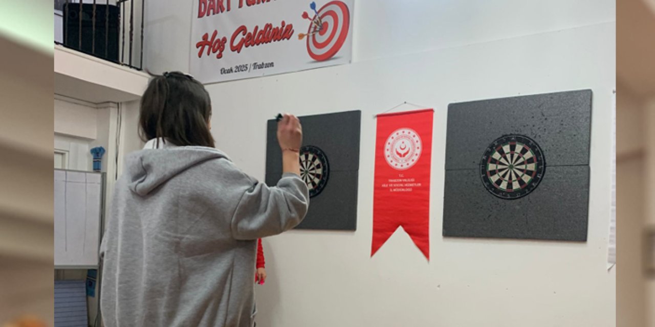 Trabzon’da çocuklar bölgesel dart turnuvasında buluştu