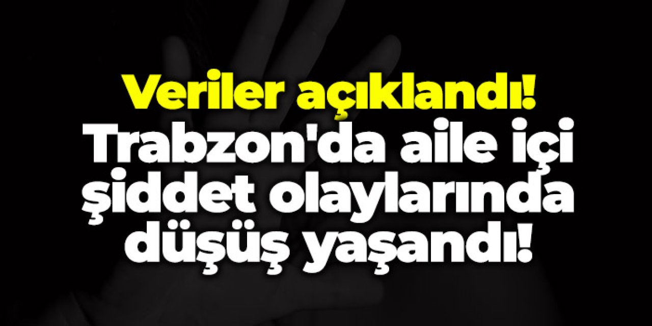Trabzon'da aile içi şiddet olaylarında düşüş yaşandı!