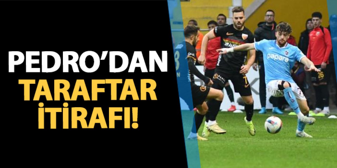 Trabzonspor'da Pedro Malheiro'dan taraftar itirafı!