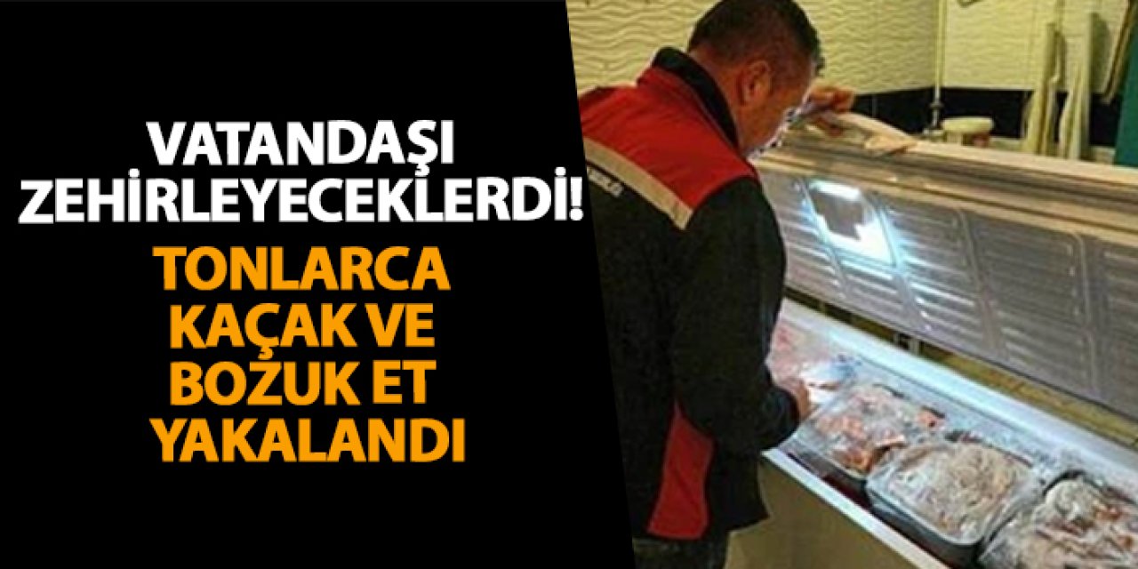 Vatandaşı zehirleyeceklerdi! Tonlarca kaçak ve bozuk et yakalandı