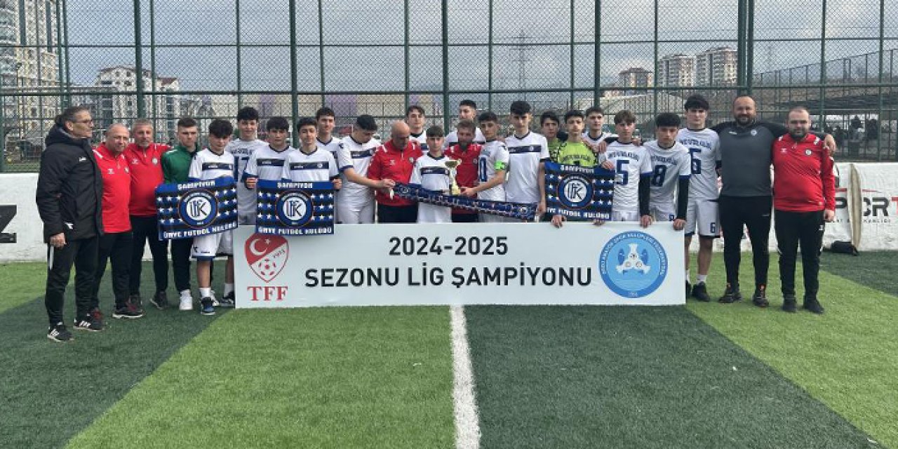Ünye FK U16 şampiyon! Finalde Kotyora FK’yı 3-0 mağlup ettiler