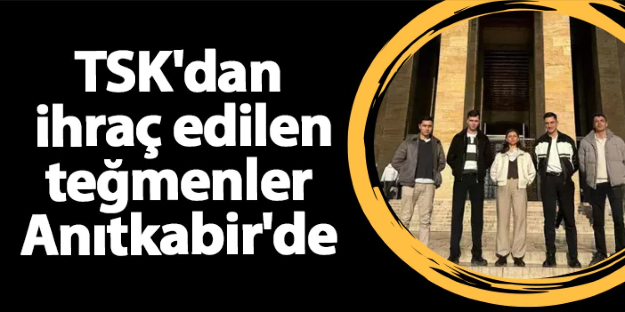 TSK'dan ihraç edilen teğmenler Anıtkabir'de