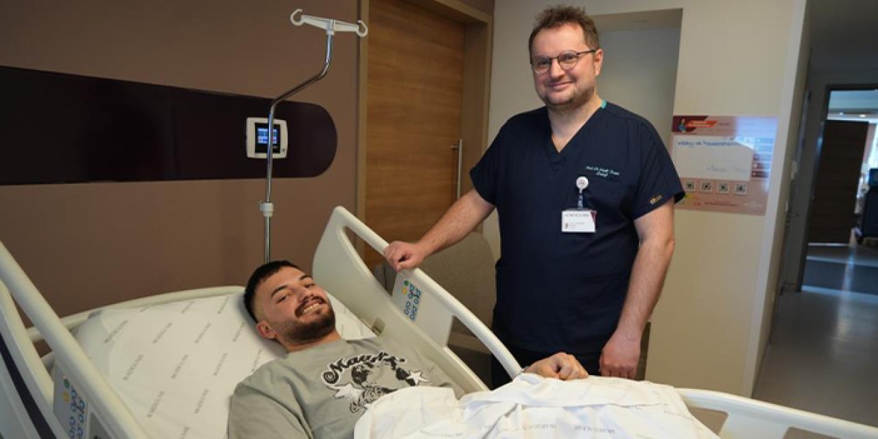 Kaza sonrası idrarı karnına dolan genç, Samsun'da sağlığına kavuştu!