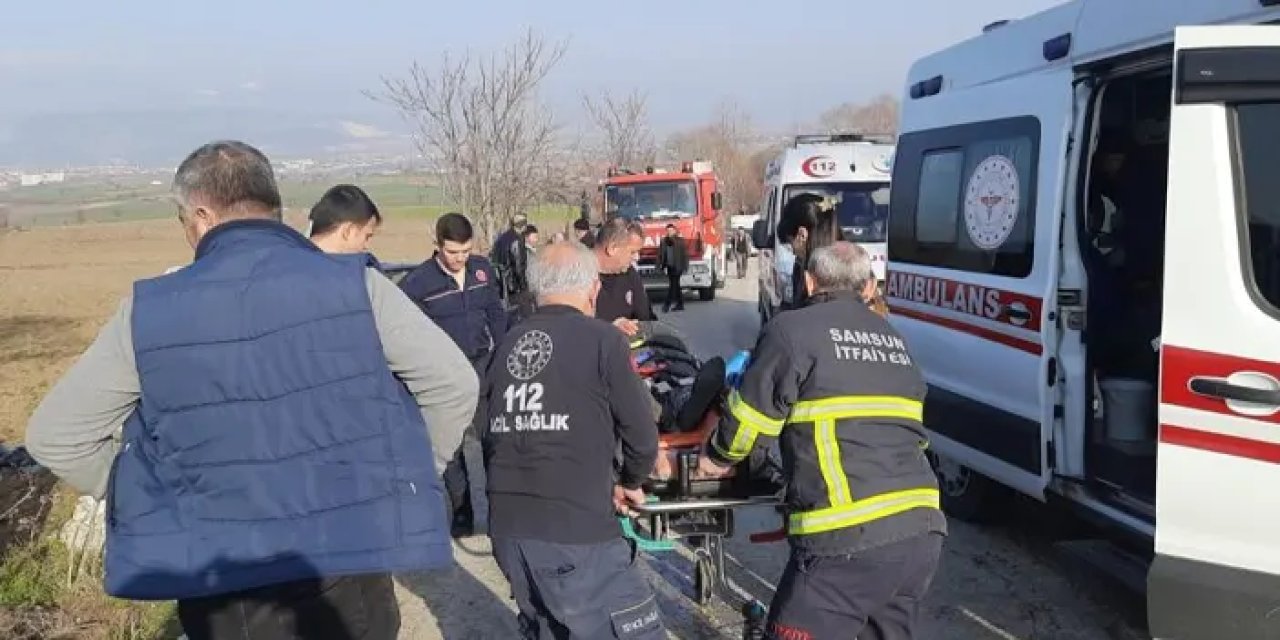 Samsun’da iki otomobil çarpıştı! Çok sayıda yaralı var