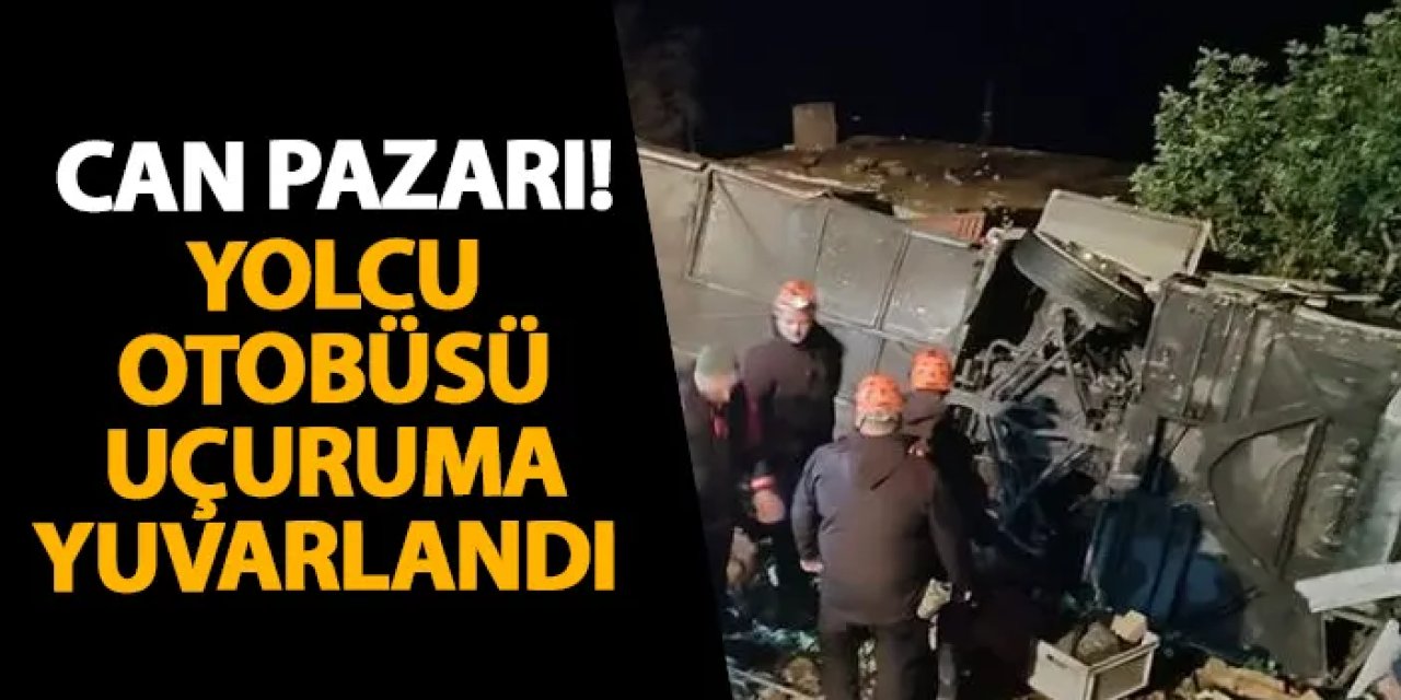 Antalya’da can pazarı! Yolcu otobüsü uçuruma yuvarlandı