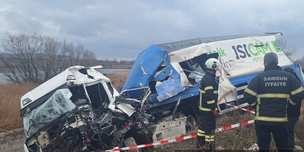 Samsun'da iki tır çarpıştı! 1 ölü 2 yaralı