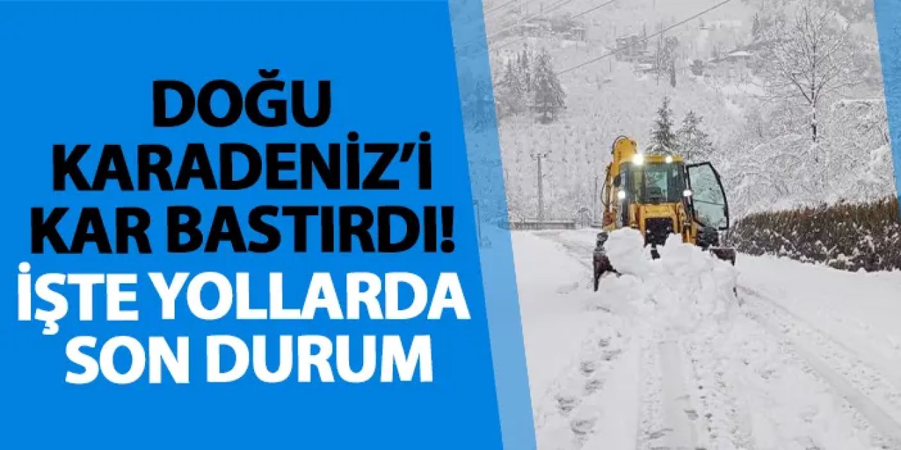 Doğu Karadeniz’i kar bastırdı! İşte yollarda son durum