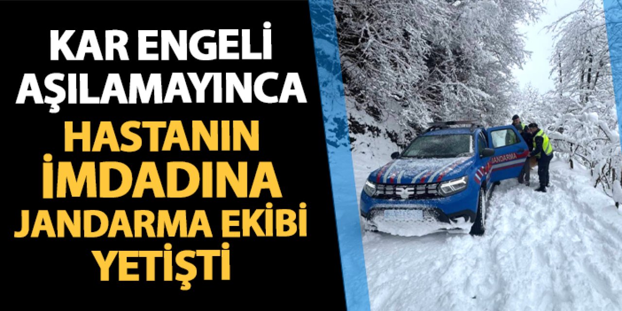 Giresun'da hastanın imdadına jandarma ekipleri yetişti