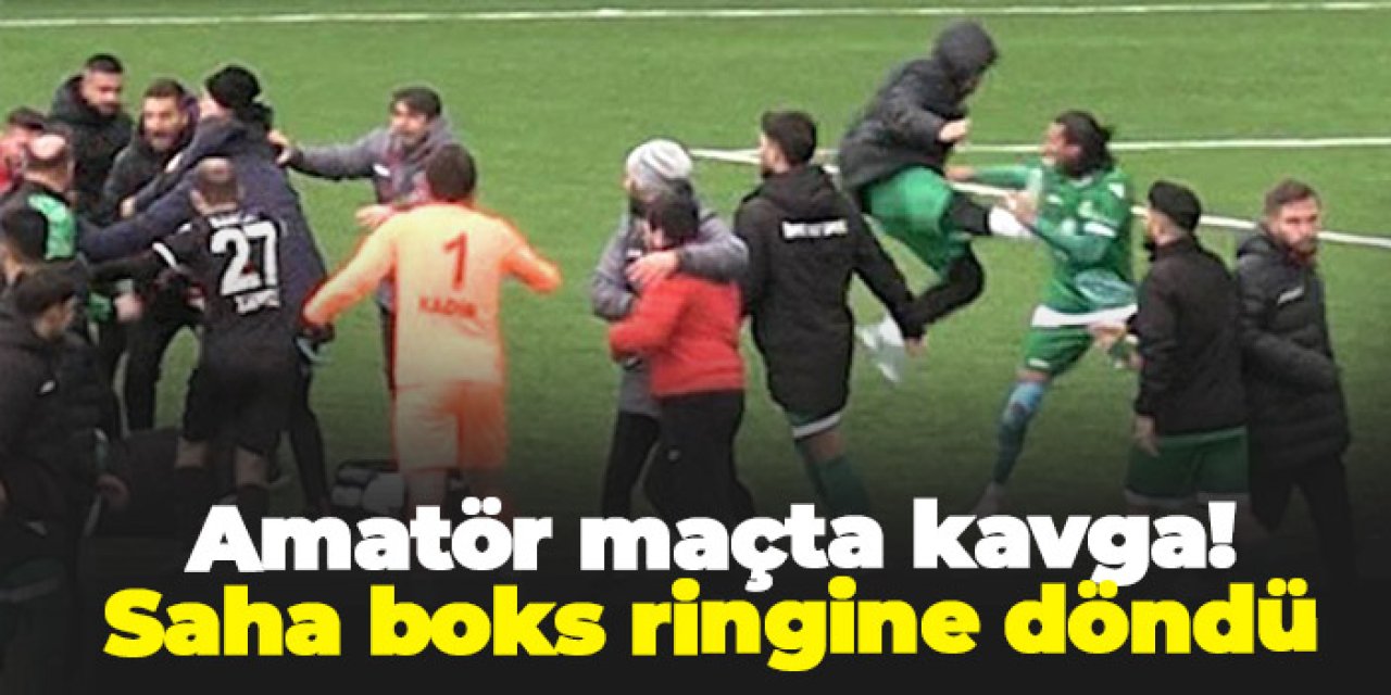 Rize’de amatör maçta kavga! Saha boks ringine döndü