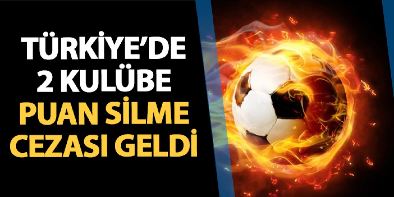 Türkiye'de 2 kulübe puan silme cezası
