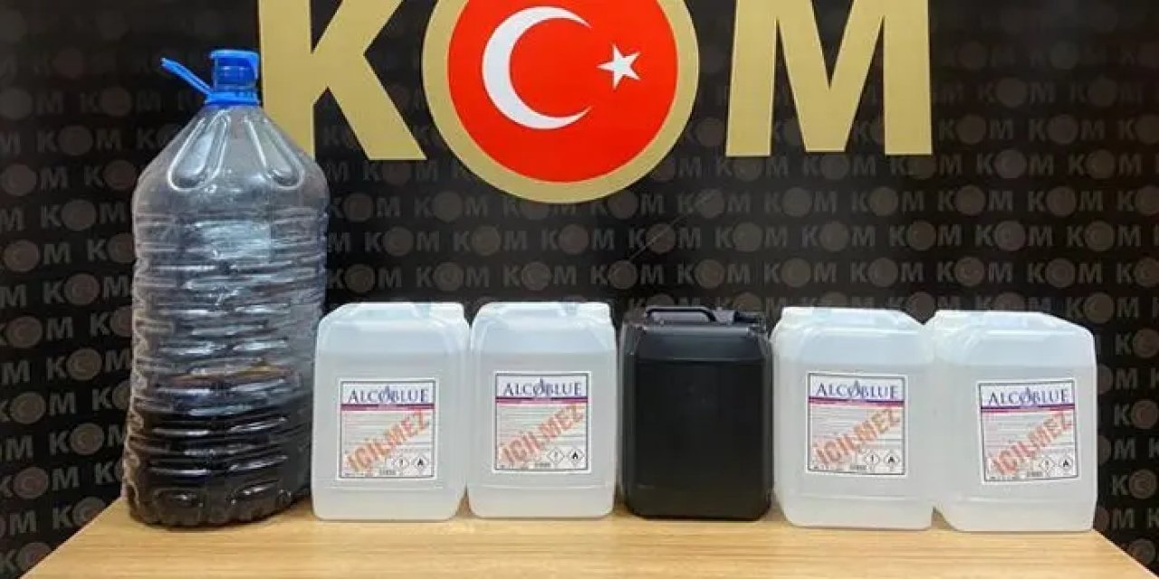 Gümüşhane’de sahte içki operasyonu! 1 kişi yakalandı