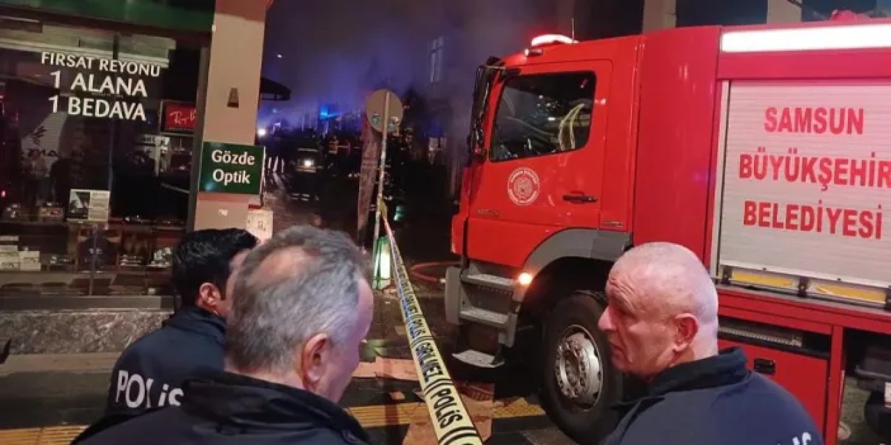 Samsun’da çiçekçi dükkanında korkutan yangın!
