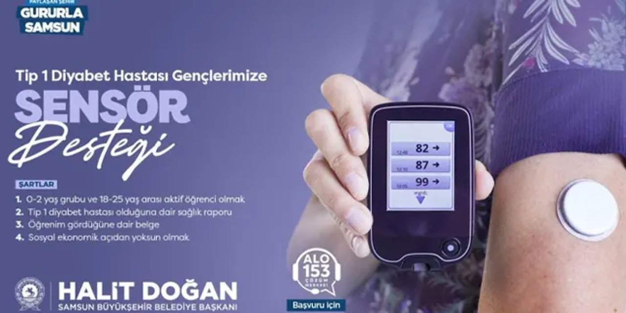Samsun Büyükşehir Belediyesi’nden diyabet hastalarına sensör desteği!