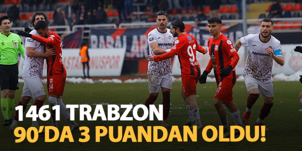 Bordo mavililer 90'da 3 puandan oldu! Kastamonuspor 1-1 1461 Trabzon