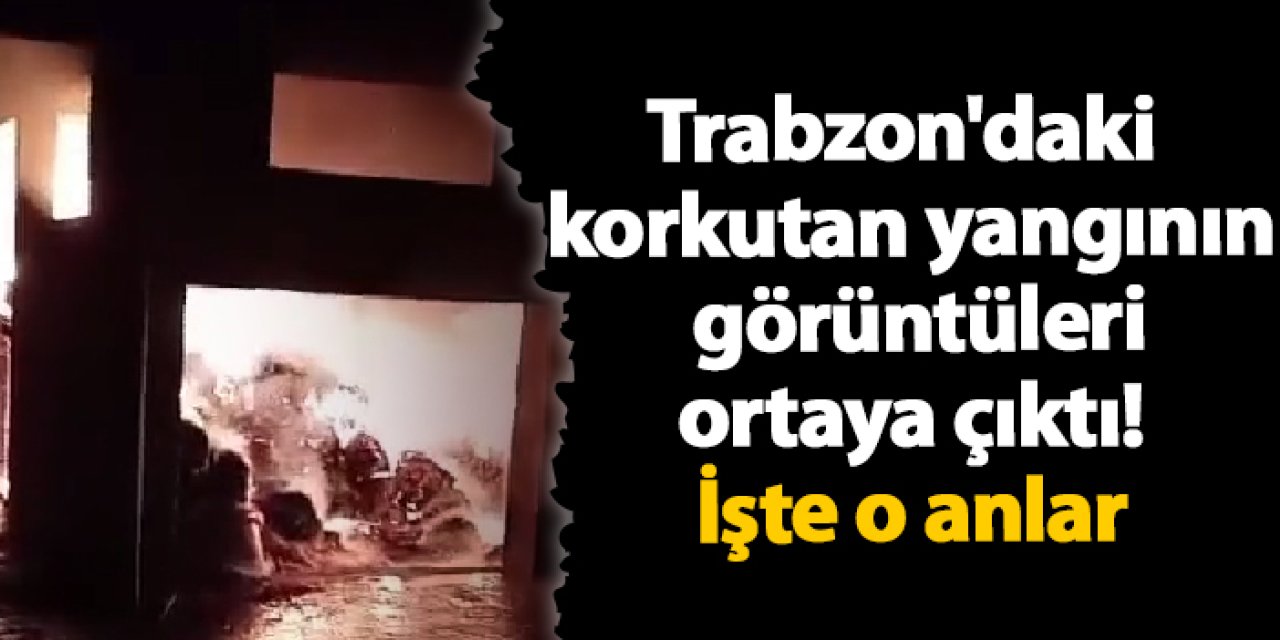 Trabzon'daki korkutan yangının görüntüleri ortaya çıktı! İşte o anlar