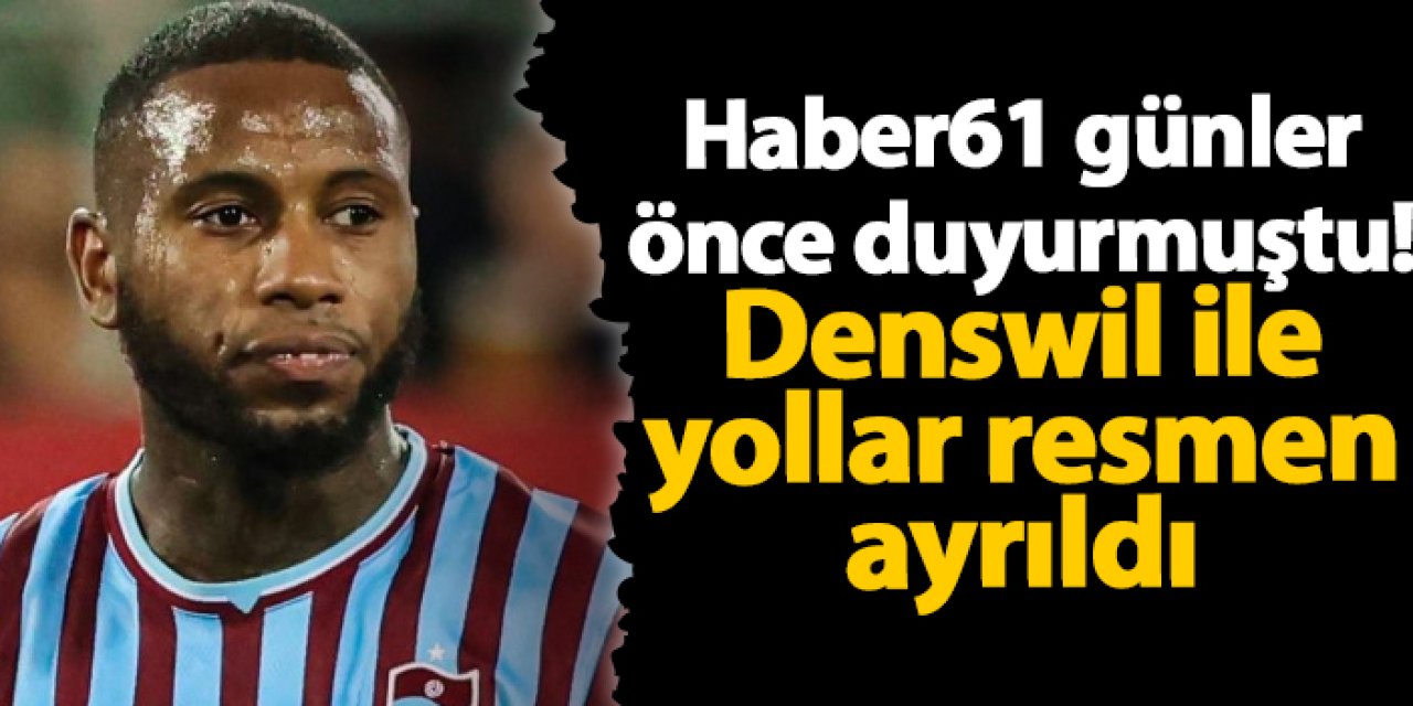 KAP geldi! Trabzonspor Denswil ile yollarını ayırdı