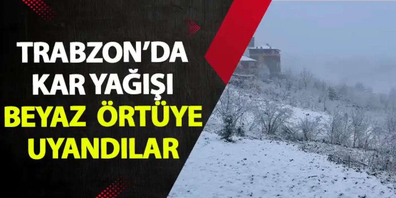 Trabzon’da kar yağışı etkisini gösterdi! Yüksek kesimler beyaza büründü