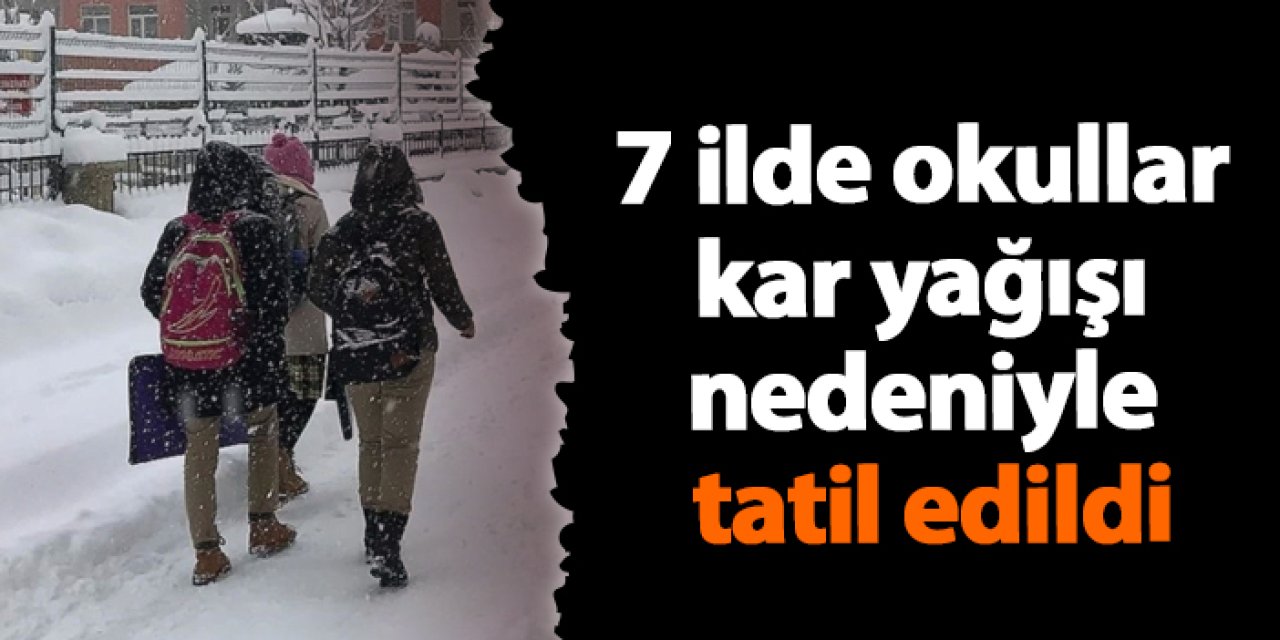 7 ilde okullar kar yağışı nedeniyle tatil edildi