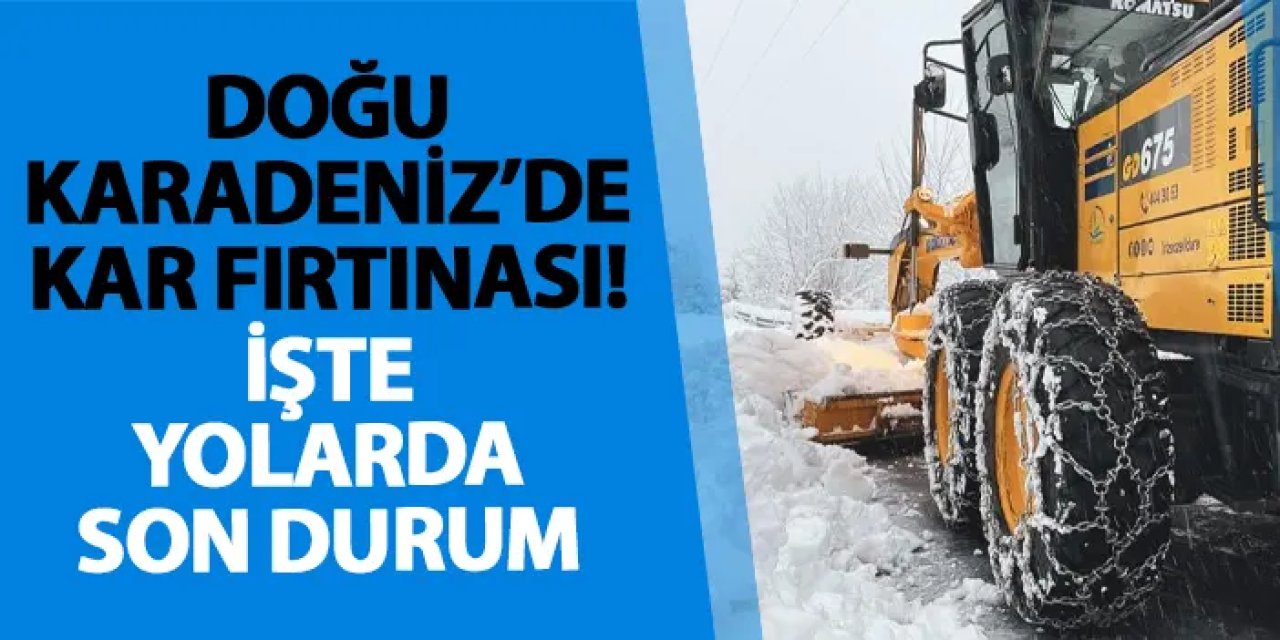 Doğu Karadeniz’de kar fırtınası! İşte yolarda son durum