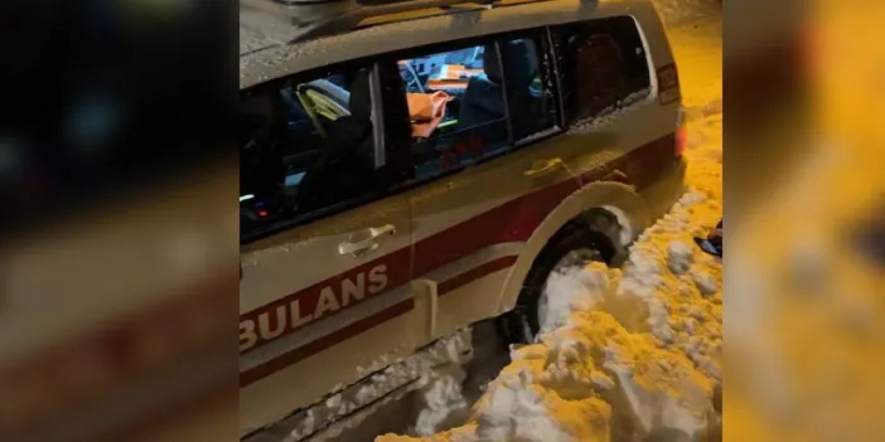 Gümüşhane’de rahatsızlanan hasta için kapalı yolu açtılar!