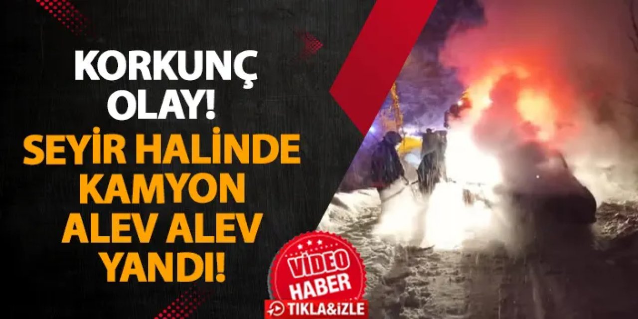 Artvin’de korkunç olay! Seyir halinde kamyon alev alev yandı!