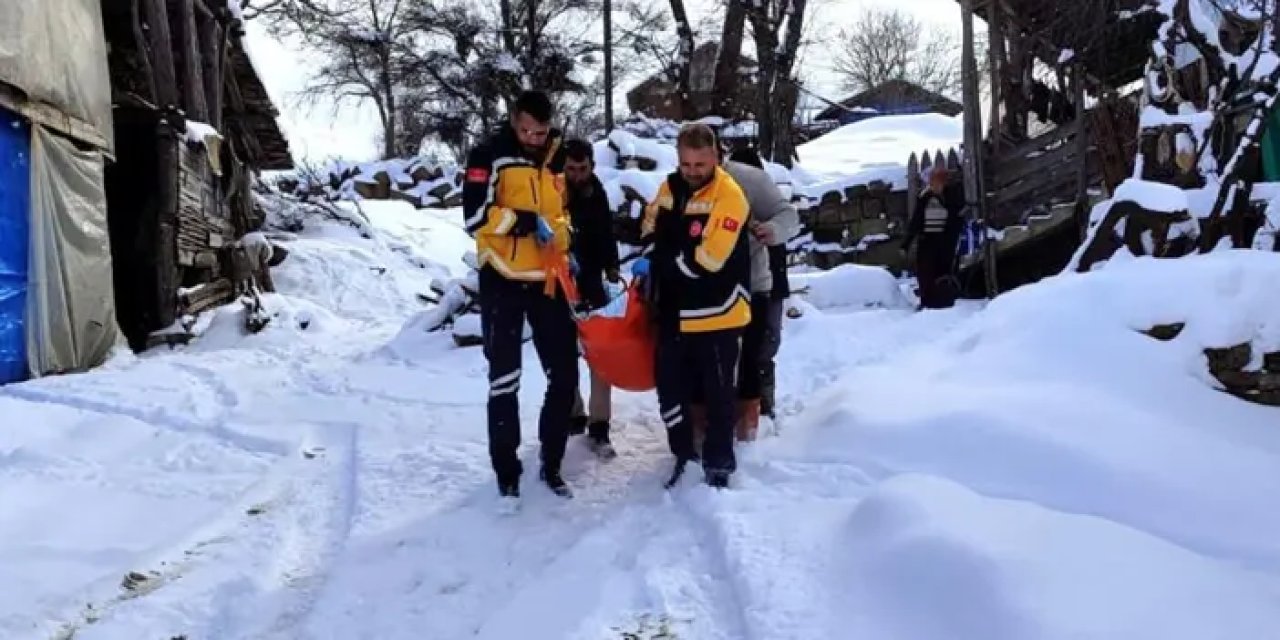 Samsun’da sağlık ekiplerinden karda mücadele