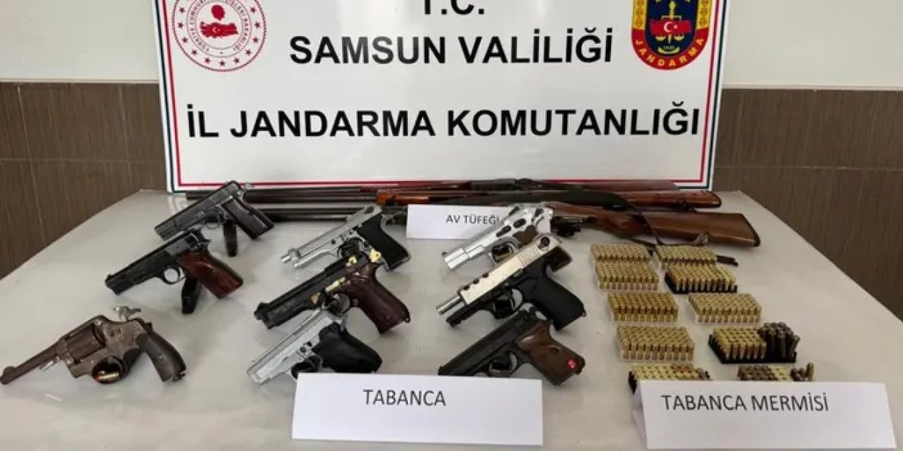 Samsun’da jandarmadan silah operasyonu! 4 gözaltı