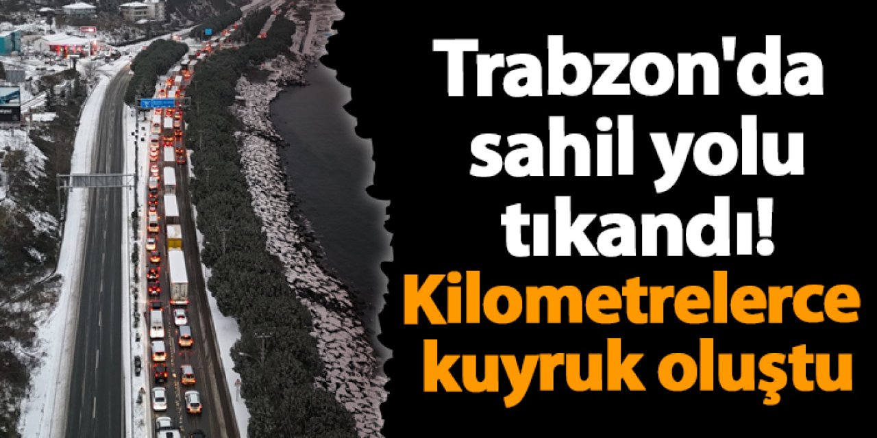Trabzon'da kar yağışı yolları tıkadı