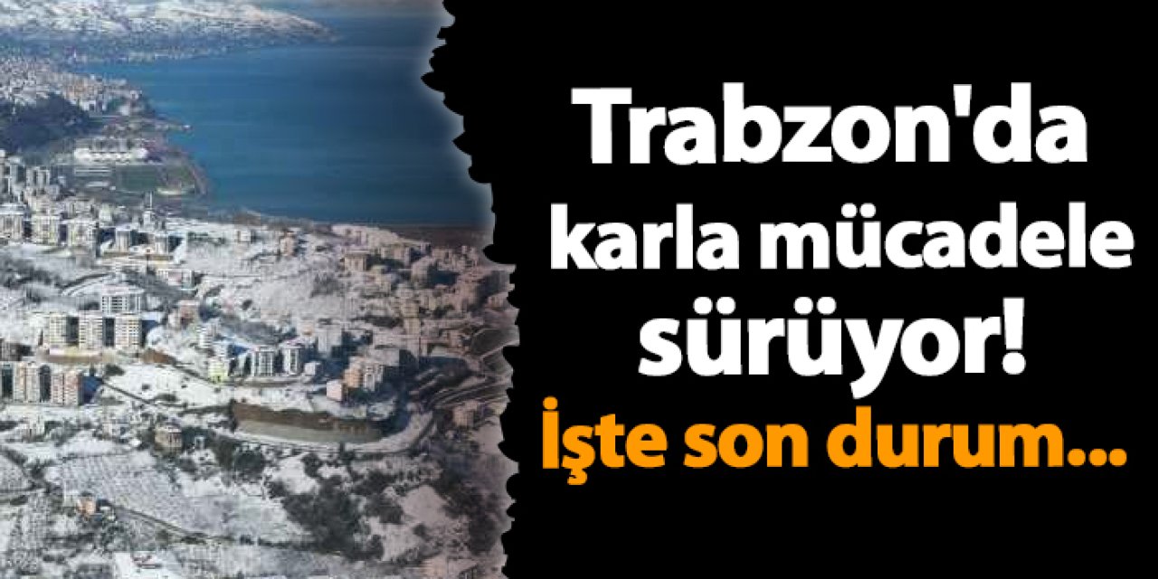 Trabzon'da karla mücadele sürüyor! İşte son durum...