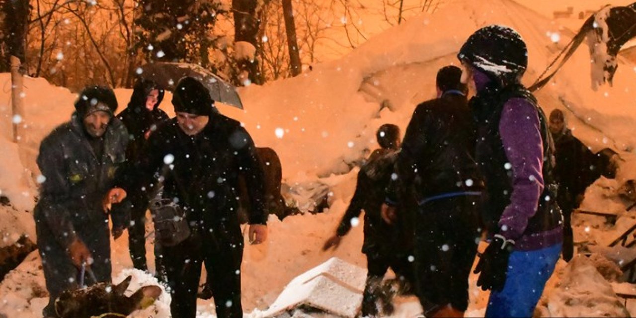 Samsun'da kar nedeniyle ahır çöktü!