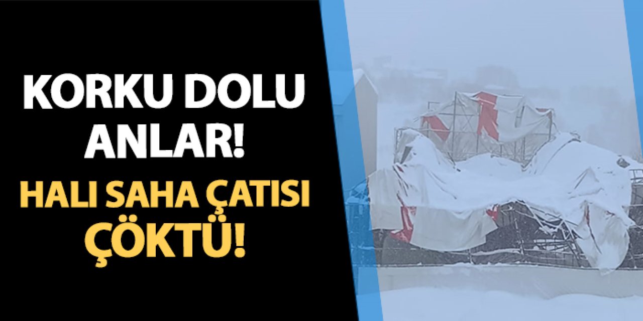 Ordu'da halı saha çatısı çöktü